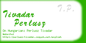 tivadar perlusz business card